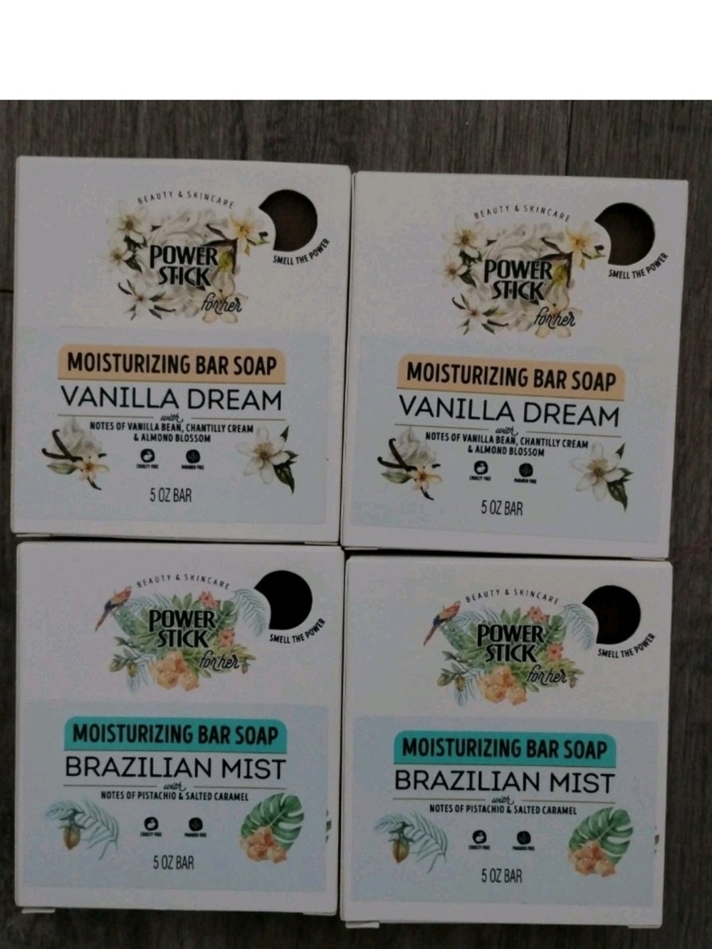 Power Stick for Her Moisturizing Bar Soap 4-Bar Set NWT